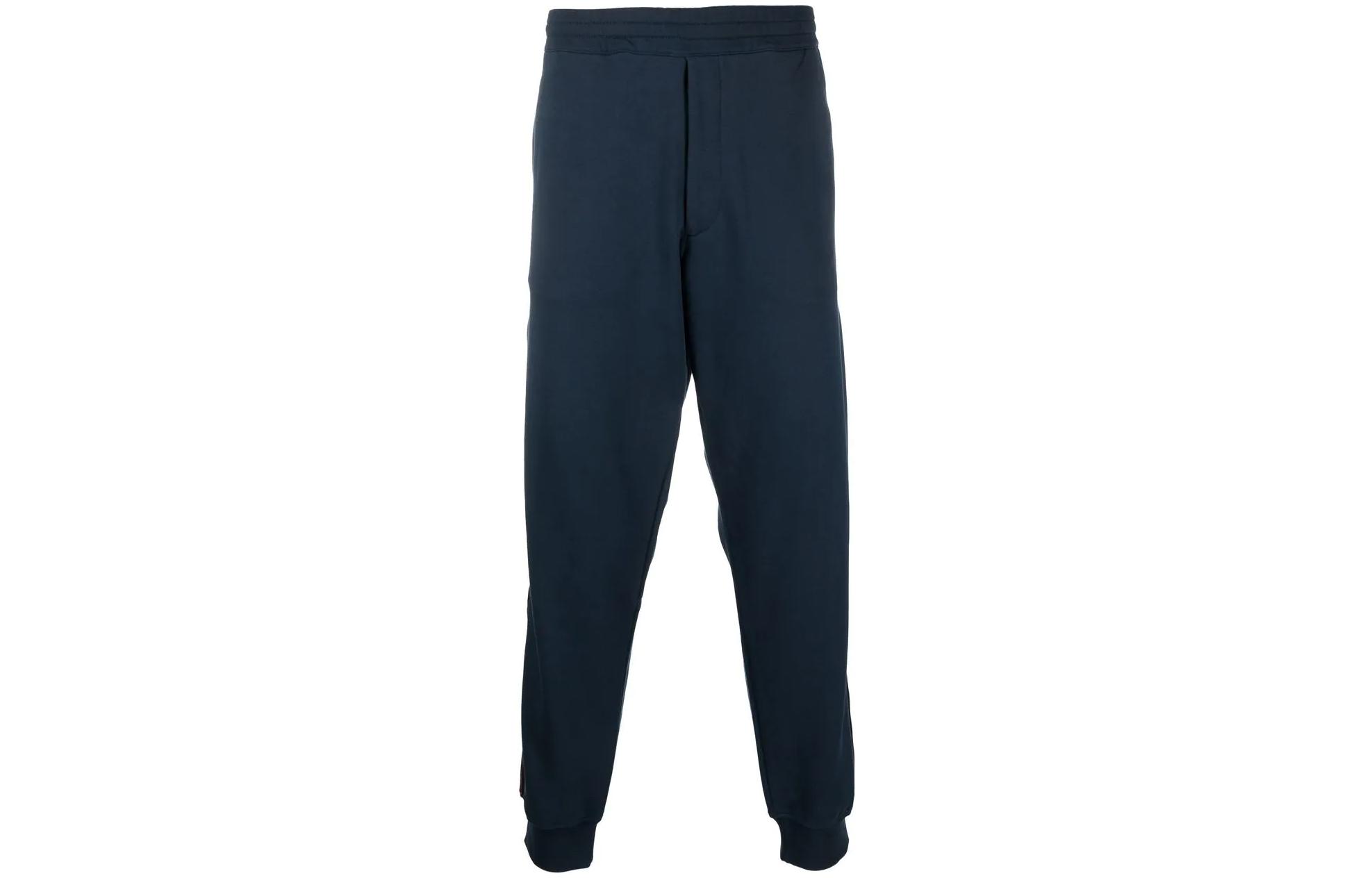 Order 알렉산더 맥퀸 FW22 로고 트림 네이비 조거 스웻팬츠 705012-QTX75-0913