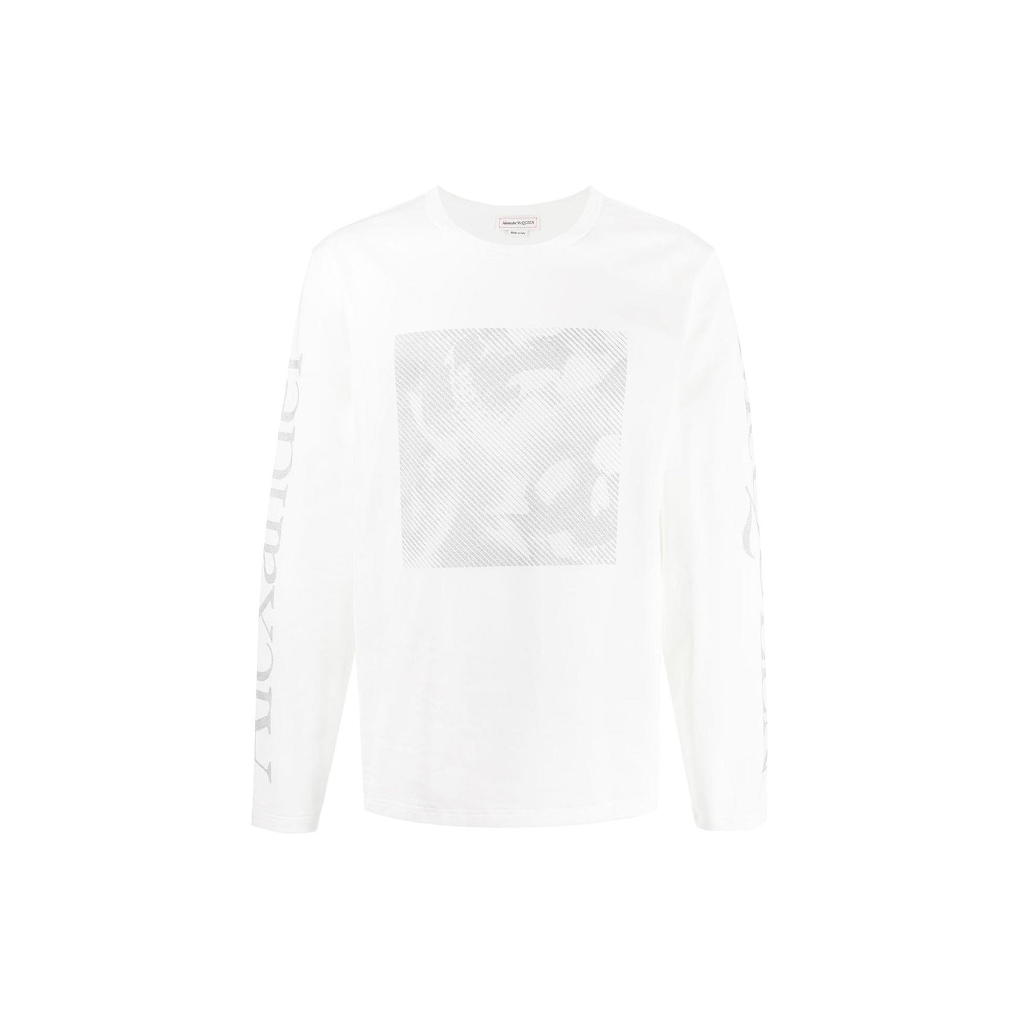 Alexander McQueen FW22 Pattern Print Crewneck Sweatshirt White Fashion 682522-QSZ67-900