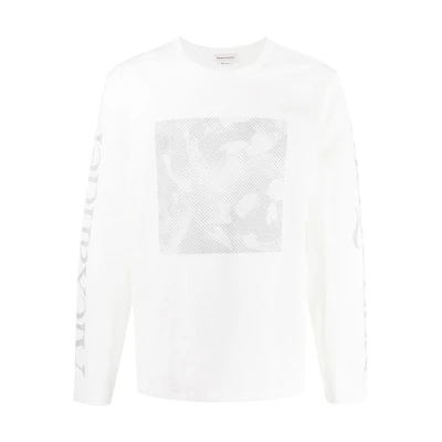 Alexander McQueen FW22 Pattern Print Crewneck Sweatshirt White Fashion 682522-QSZ67-900