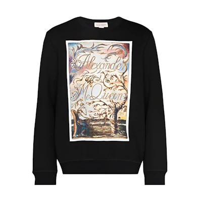 Alexander McQueen FW22 Patterned Crewneck Sweatshirt Black 687750-QSX56-1010