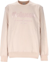 Alexander McQueen FW22 Pink Solid Logo Printed Crewneck Sweatshirt for Men. 688713-QTZ81-0907 Alexander McQueen FW22 Pink Solid Logo Printed Crewneck Sweatshirt for Men. 688713-QTZ81-0907