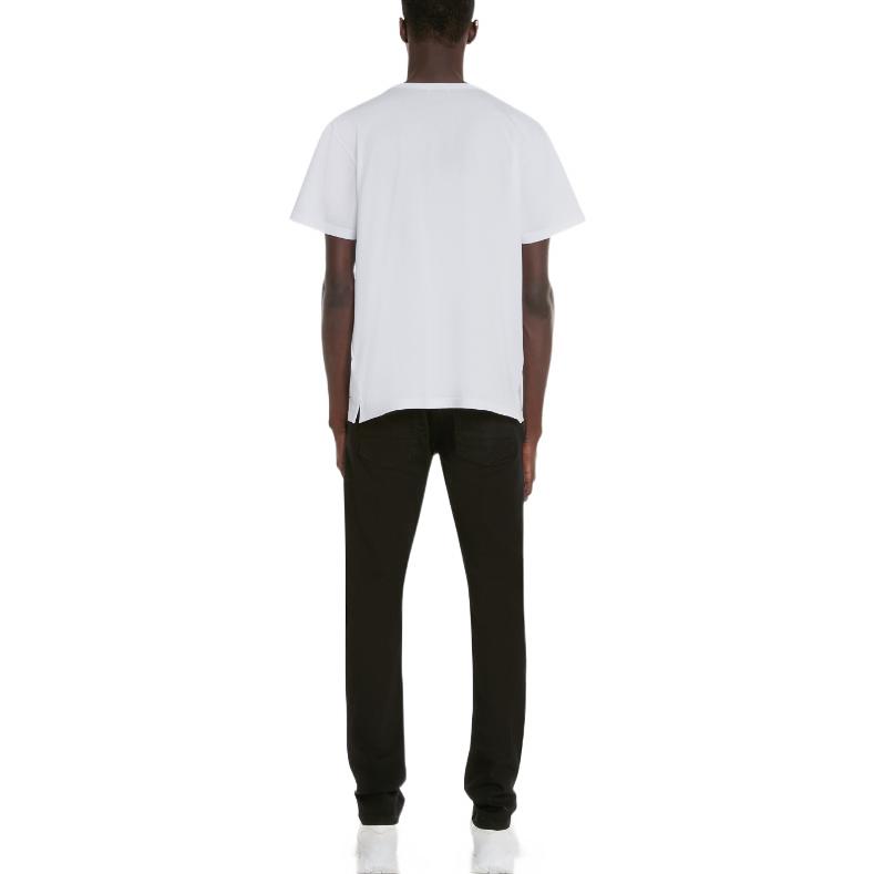 Shop 亚历山大麦昆FW22男士骷髅图案白色宽松短袖T恤 710938-QTZ33-0900