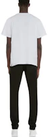 Shop Alexander McQueen FW22 骷髏圖案男士白色寬鬆短袖T恤 710938-QTZ33-0900