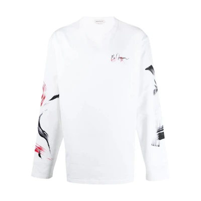 Alexander McQueen FW22 Skull Graphic Pullover Hoodie White () 711472-QTZ50-0900
