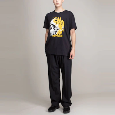 亚历山大麦昆 FW22 男士黑色骷髅标志印花圆领T恤 711173-QTZ46-0901 Shop 亚历山大麦昆 FW22 男士黑色骷髅标志印花圆领T恤 711173-QTZ46-0901