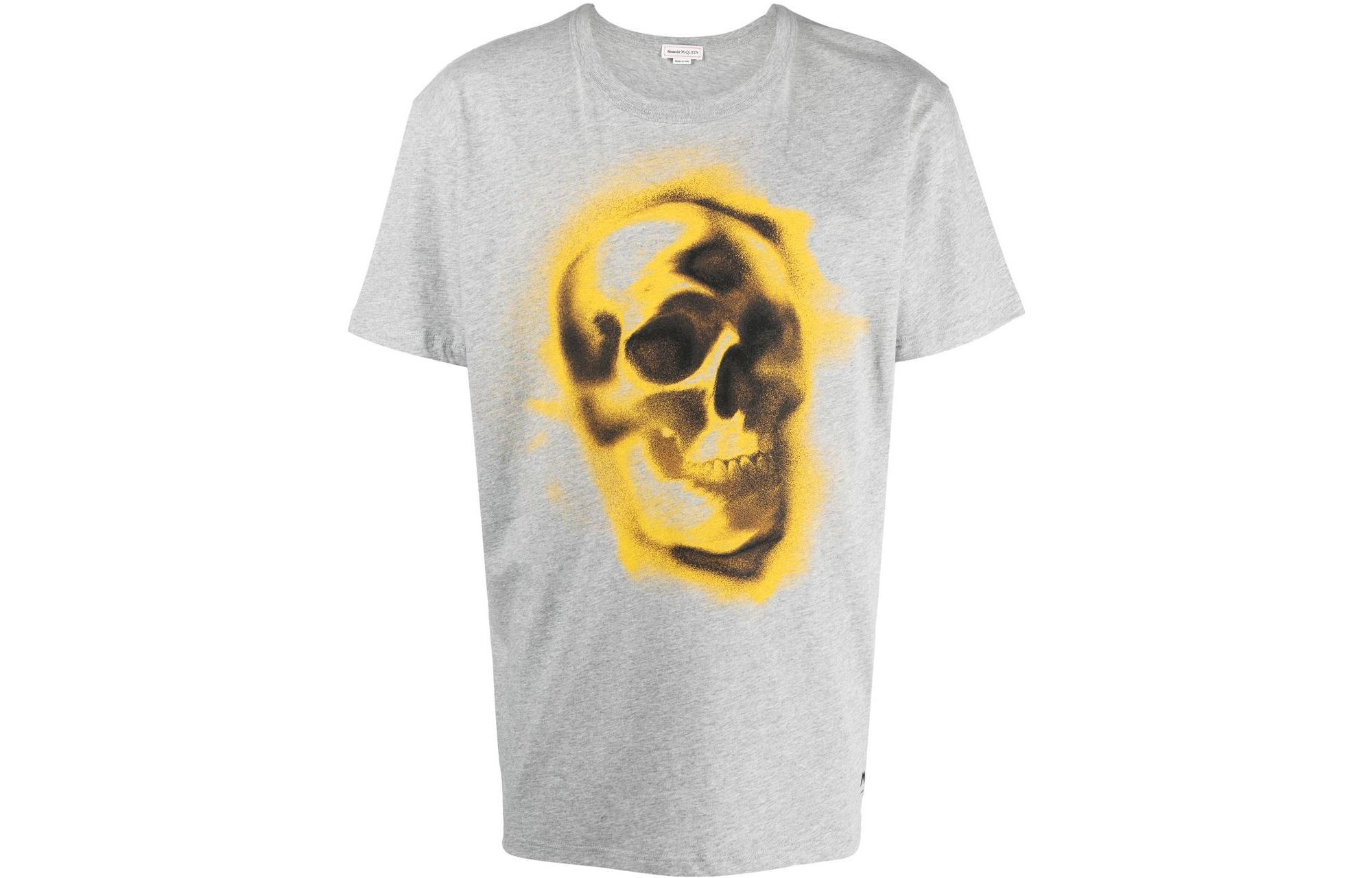 Alexander McQueen FW22 Skull Print Crew Neck Grey  T-Shirt. 710938QTZ330902 圖 2