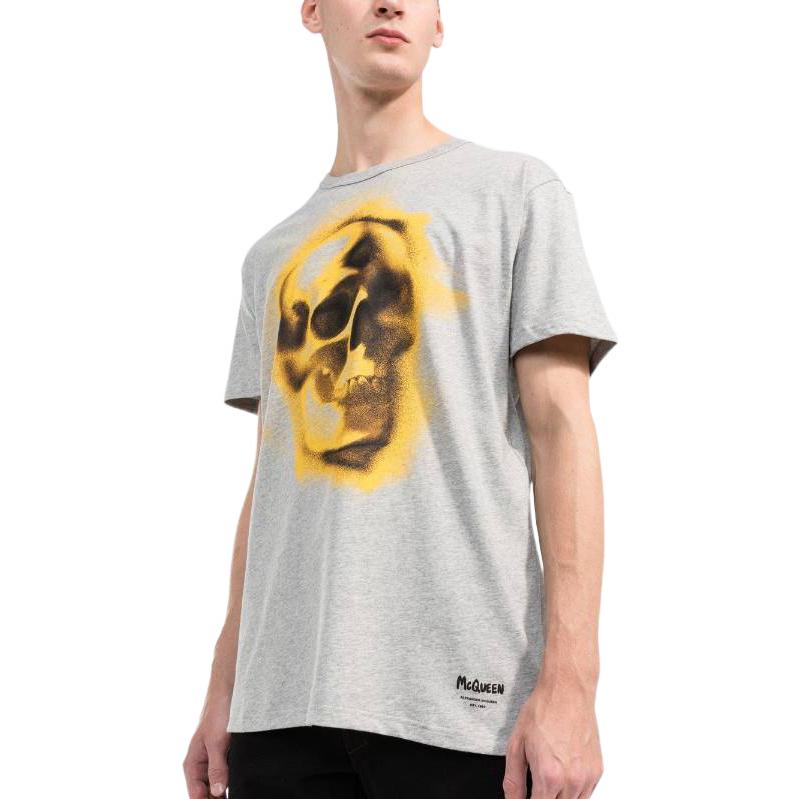 Alexander McQueen FW22 Skull Print Crew Neck Grey  T-Shirt. 710938QTZ330902 圖 5