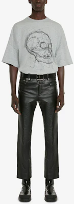 Alexander McQueen FW22 Skull Print Crew Neck T-Shirt Grey White 735266-QUZ43-0902 Lookbook Alexander McQueen FW22 Skull Print Crew Neck T-Shirt Grey White 735266-QUZ43-0902