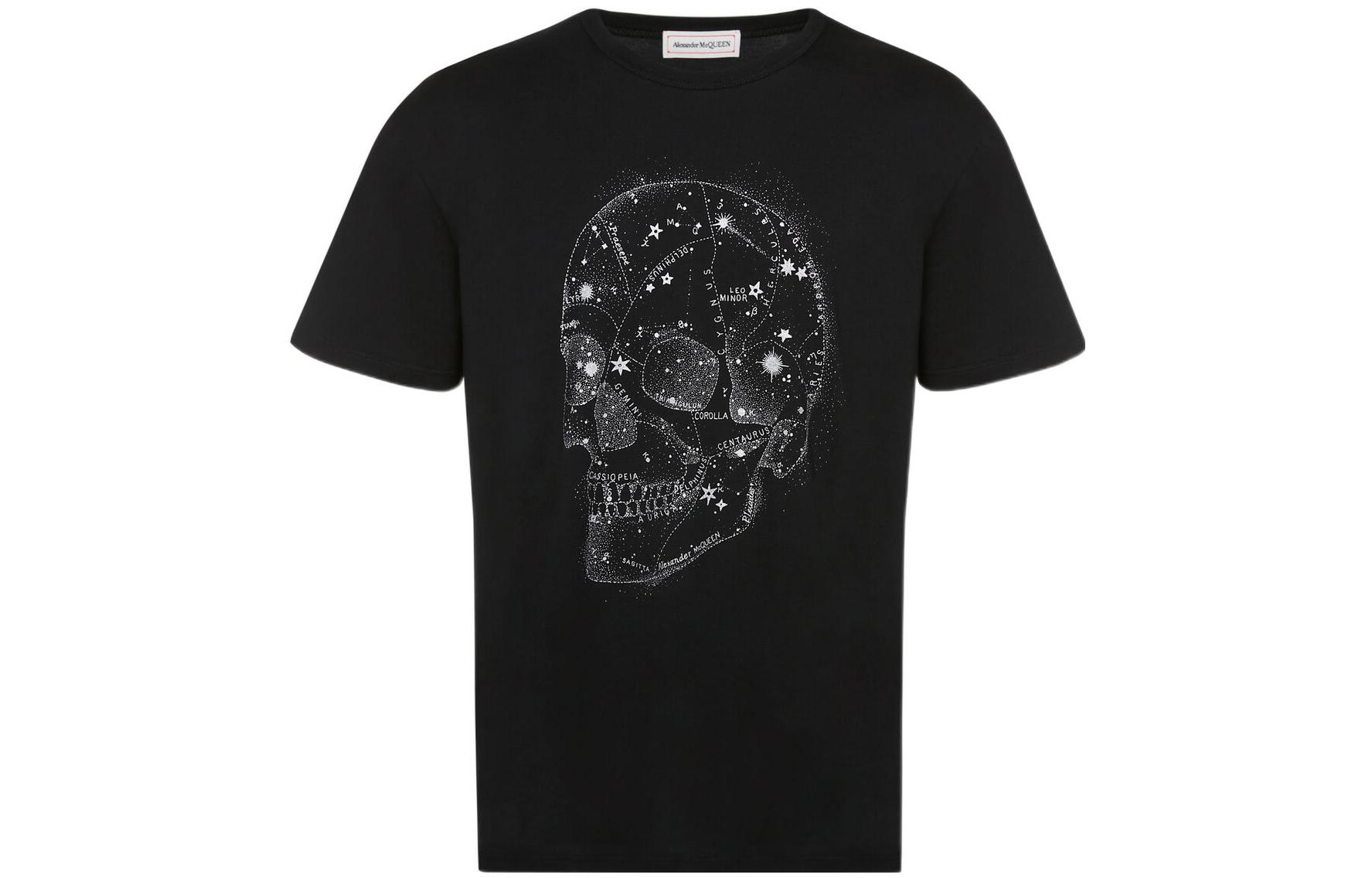 Alexander McQueen FW22 Skull Print Crewneck Short Sleeve T-Shirt Black Mens 735267-QUZ44-0901 圖 2