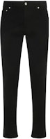 Alexander McQueen FW22 Slim Fit High-Waist Jeans Black Casual Pants. 683031-QTY49-1000 Alexander McQueen FW22 Slim Fit High-Waist Jeans Black Casual Pants. 683031-QTY49-1000