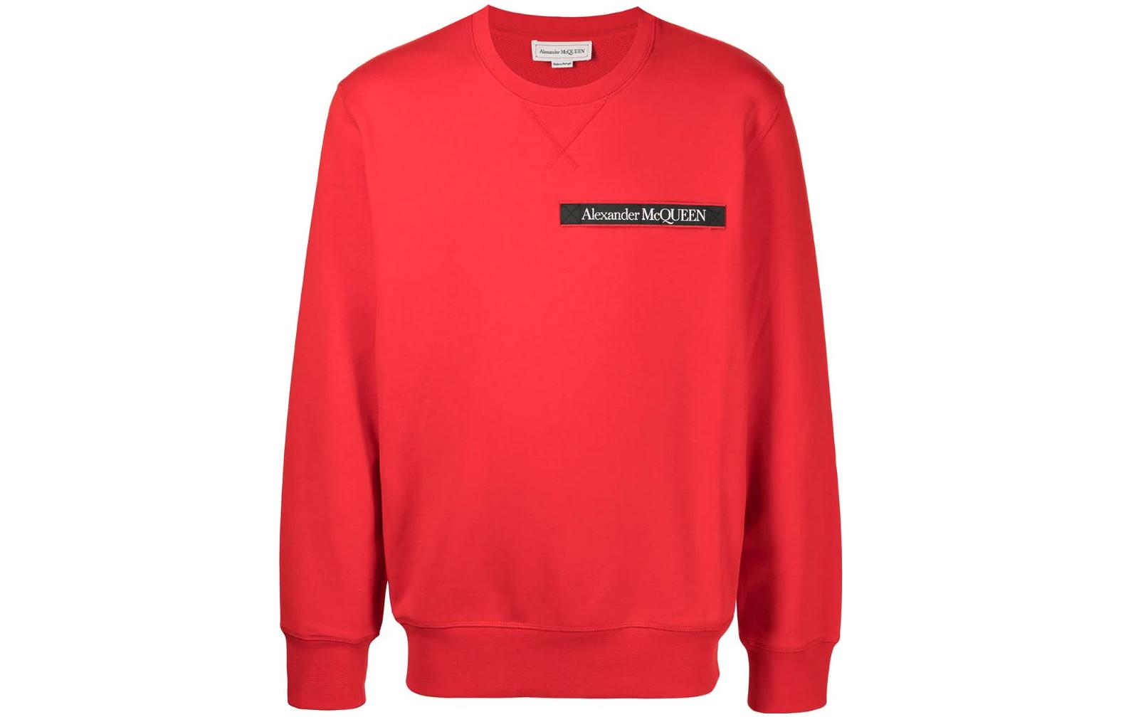Alexander McQueen FW22 Solid Color Crewneck Sweatshirt Red () 642663QSX75Lust