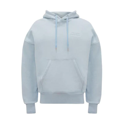 Alexander McQueen FW22 Solid Light Blue Drawstring Hoodie Mens 722257-QUX63-4850