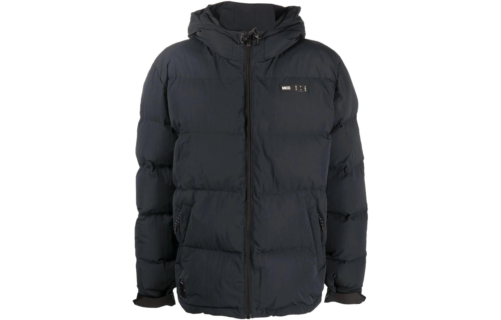 Alexander McQueen FW22 Solid Logo Patch Black Casual Jacket 695934-RRA17-1000