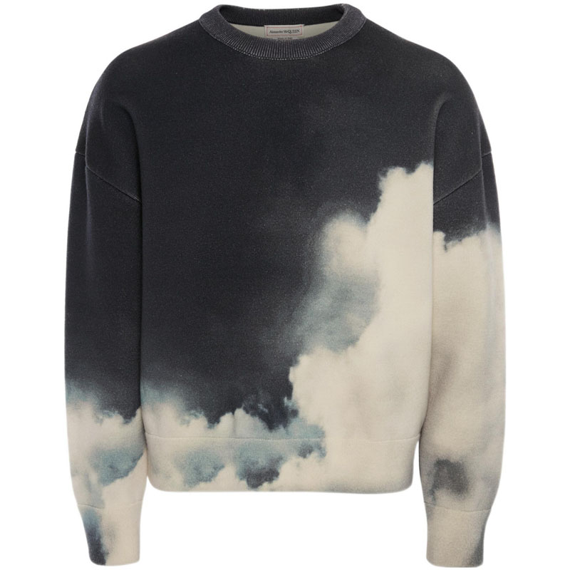 Alexander McQueen FW22 Tie-Dye Crewneck Sweatshirt Multicolor 705945Q1XEG4226