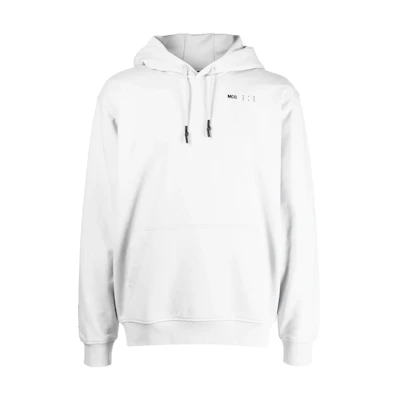Alexander McQueen FW22 White Logo Print Hoodie 624727-RST93-8002