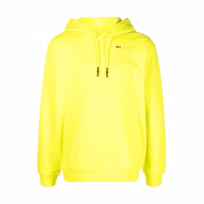 Alexander McQueen FW22 Yellow Pullover Sweatshirt with Minimal Logo 624727-RST93-7005