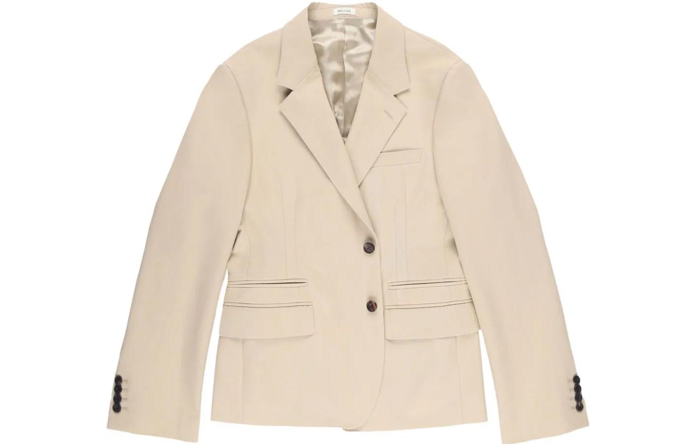 Order Alexander McQueen FW23 米色單排扣休閒西裝外套. 750559-QVS03-9507