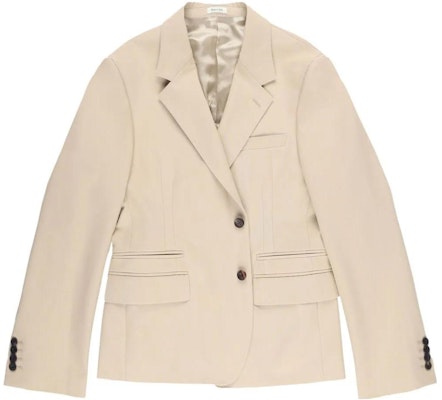 Alexander McQueen FW23 米色單排扣休閒西裝外套. 750559-QVS03-9507 Order Alexander McQueen FW23 米色單排扣休閒西裝外套. 750559-QVS03-9507