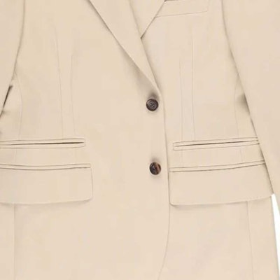 Alexander McQueen FW23 米色單排扣休閒西裝外套. 750559-QVS03-9507 Sizing Alexander McQueen FW23 米色單排扣休閒西裝外套. 750559-QVS03-9507