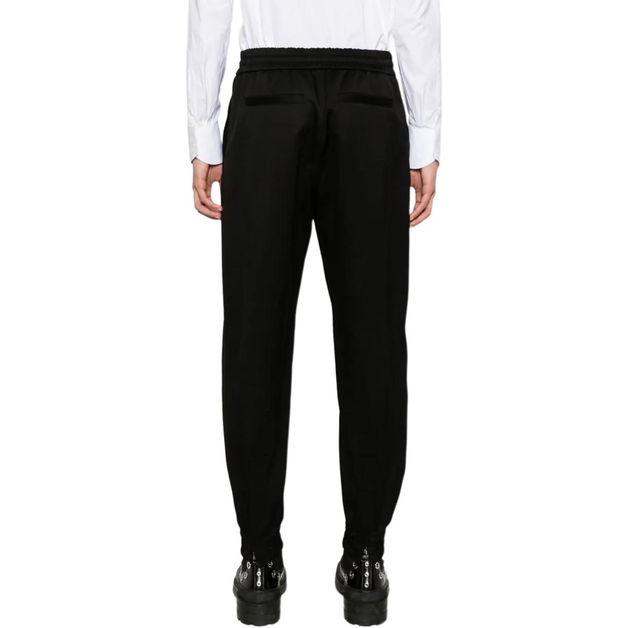 Shop Alexander McQueen Pantalones Negros Slim-Fit Tapered Casual FW23. 774187-QSAAN-1000