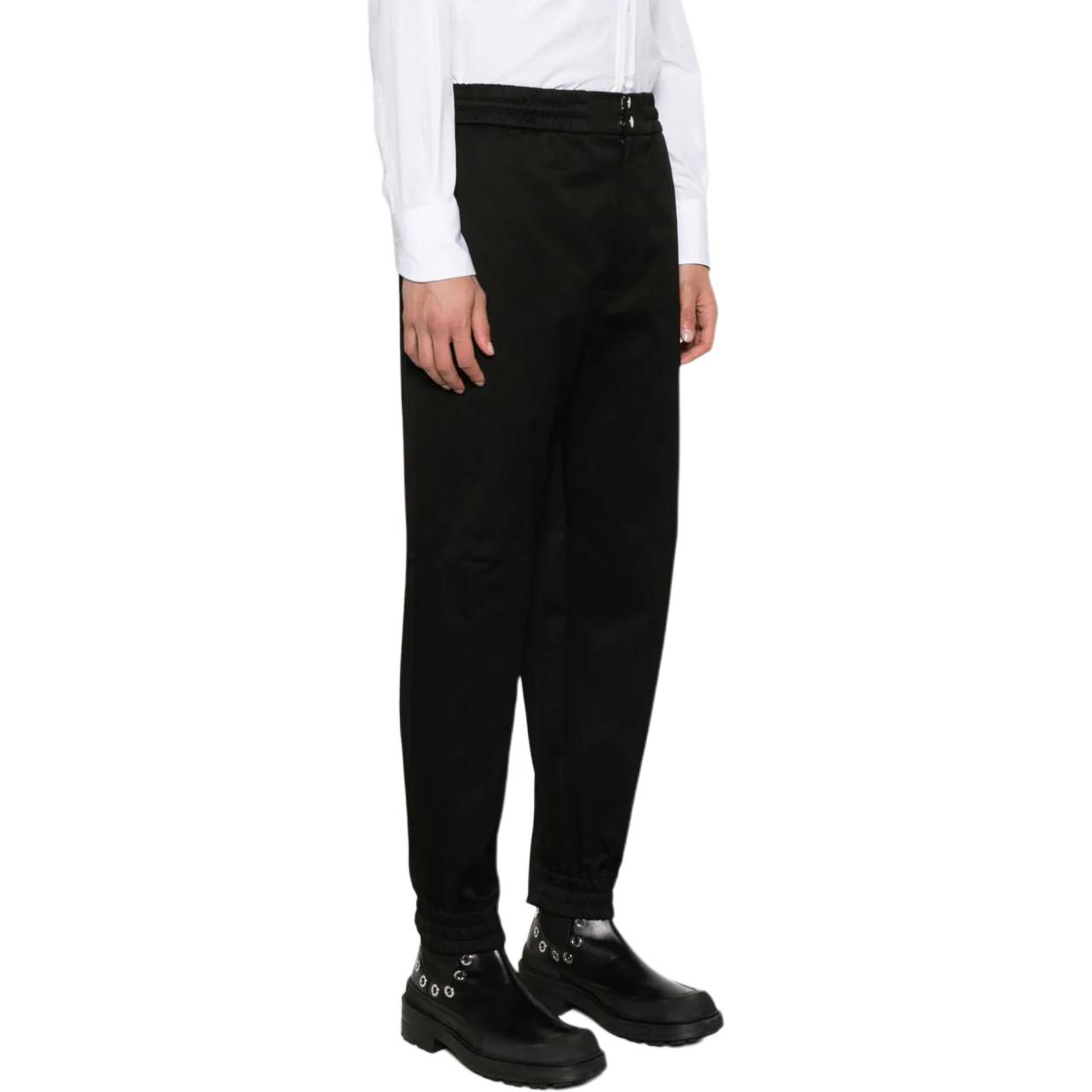 Purchase Alexander McQueen Pantalones Negros Slim-Fit Tapered Casual FW23. 774187-QSAAN-1000