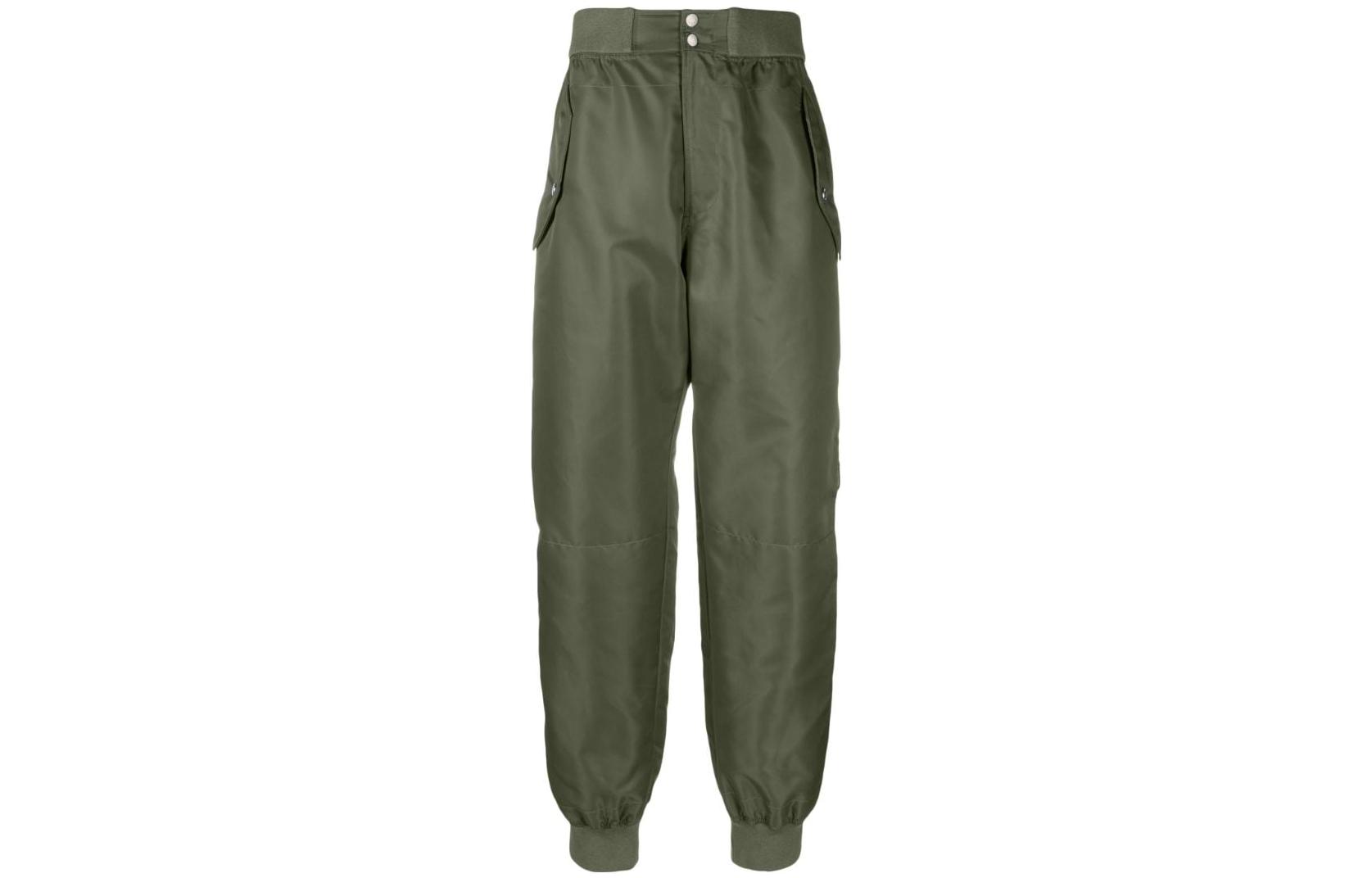 Alexander McQueen FW23  Green Loose-Fit Jogger Pants. 774185-QRAAK-3360