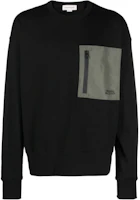 Alexander McQueen FW23 Loose Fit Zipper Pullover Crewneck Sweatshirt Black 754561-QVX43-1000 Alexander McQueen FW23 Loose Fit Zipper Pullover Crewneck Sweatshirt Black 754561-QVX43-1000