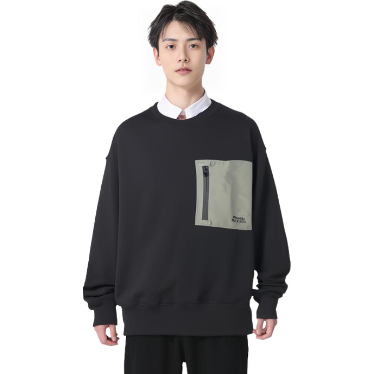 Cheap Alexander McQueen FW23 寬鬆拉鍊套頭圓領衫 黑色 754561-QVX43-1000