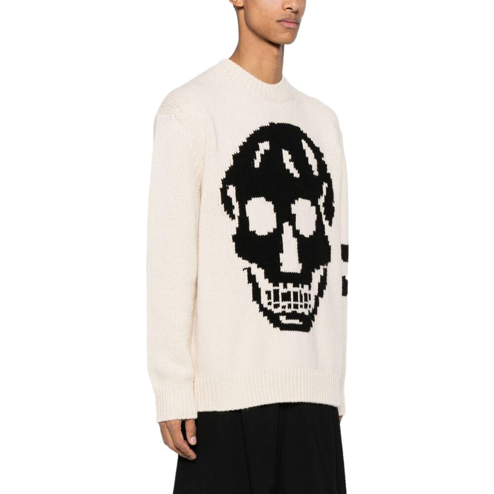 Purchase Alexander McQueen FW23 骷髏提花針織毛衣 白色 775761-Q1A73-9125
