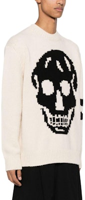 Alexander McQueen FW23 骷髏提花針織毛衣 白色 775761-Q1A73-9125 Purchase Alexander McQueen FW23 骷髏提花針織毛衣 白色 775761-Q1A73-9125