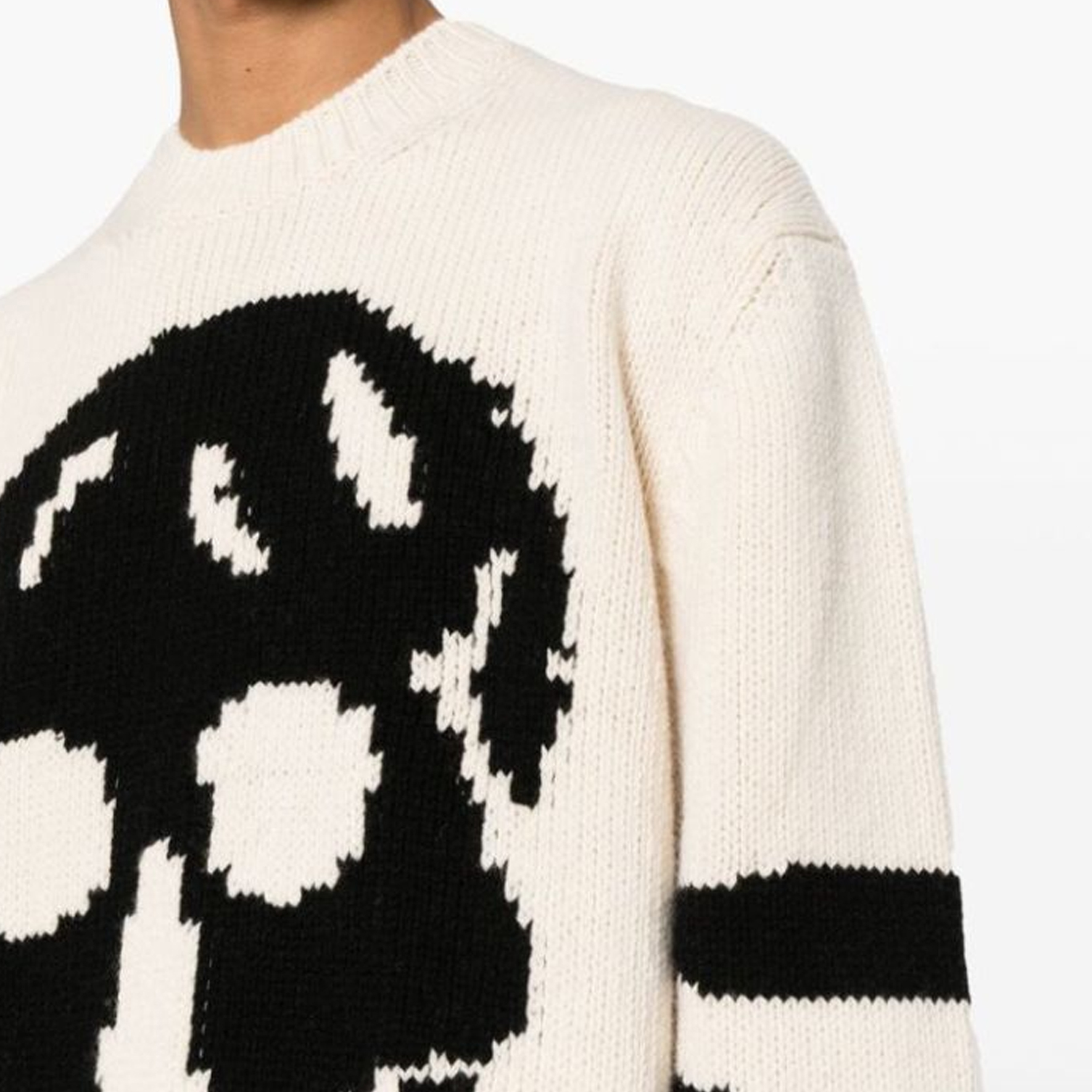 Details for Alexander McQueen FW23 骷髏提花針織毛衣 白色 775761-Q1A73-9125