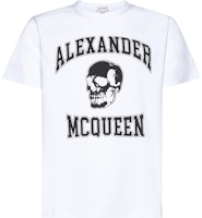 Alexander McQueen FW23 White Loose Fit Skull Logo Crewneck T-Shirt. 759442-QTAAW-0909 Alexander McQueen FW23 White Loose Fit Skull Logo Crewneck T-Shirt. 759442-QTAAW-0909