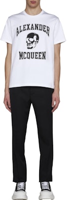 Alexander McQueen FW23 Baju T-Shirt Putih Longgar Logo Skull Crewneck. 759442-QTAAW-0909 Purchase Alexander McQueen FW23 Baju T-Shirt Putih Longgar Logo Skull Crewneck. 759442-QTAAW-0909