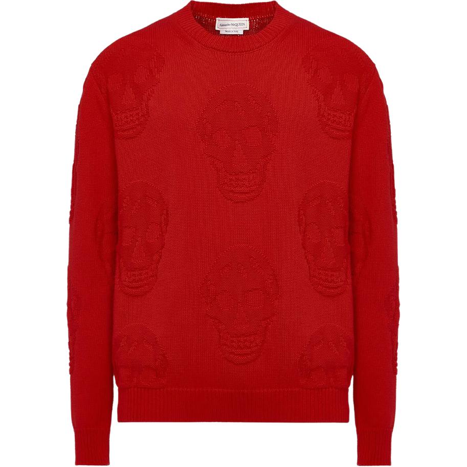 Alexander McQueen FW23 Gorilla Print Red  Long-Sleeve Sweater 775862-Q1A71-6042
