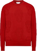 Alexander McQueen FW23 Gorilla Print Red Long-Sleeve Sweater 775862-Q1A71-6042 Alexander McQueen FW23 Gorilla Print Red Long-Sleeve Sweater 775862-Q1A71-6042