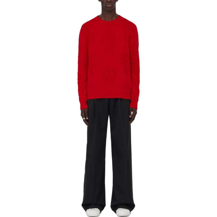 Lookbook Alexander McQueen FW23 猩猩印花紅色長袖毛衣 775862-Q1A71-6042