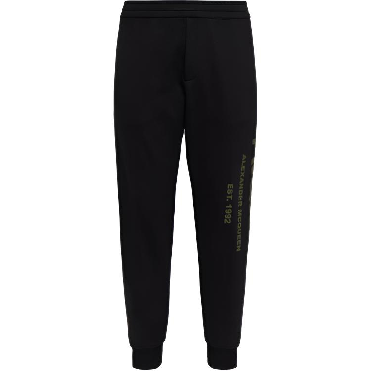 Alexander McQueen FW23 Graffiti Jogger Knit Pants Men’s Black. 688714-QTAAB-0519