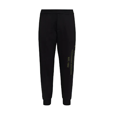 Alexander McQueen FW23 Graffiti Jogger Knit Pants Men’s Black. 688714-QTAAB-0519