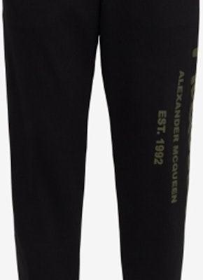 Alexander McQueen 2023塗鴉運動針織長褲 男 黑色 688714-QTAAB-0519 Details for Alexander McQueen 2023塗鴉運動針織長褲 男 黑色 688714-QTAAB-0519