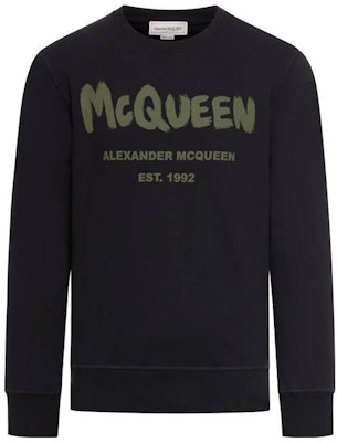 알렉산더 맥퀸 FW23 레터 프린트 크루넥 스웨트셔츠 블랙 688713-QTAAB-0519 Buy 알렉산더 맥퀸 FW23 레터 프린트 크루넥 스웨트셔츠 블랙 688713-QTAAB-0519