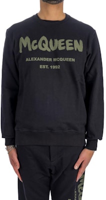 알렉산더 맥퀸 FW23 레터 프린트 크루넥 스웨트셔츠 블랙 688713-QTAAB-0519 Shop 알렉산더 맥퀸 FW23 레터 프린트 크루넥 스웨트셔츠 블랙 688713-QTAAB-0519