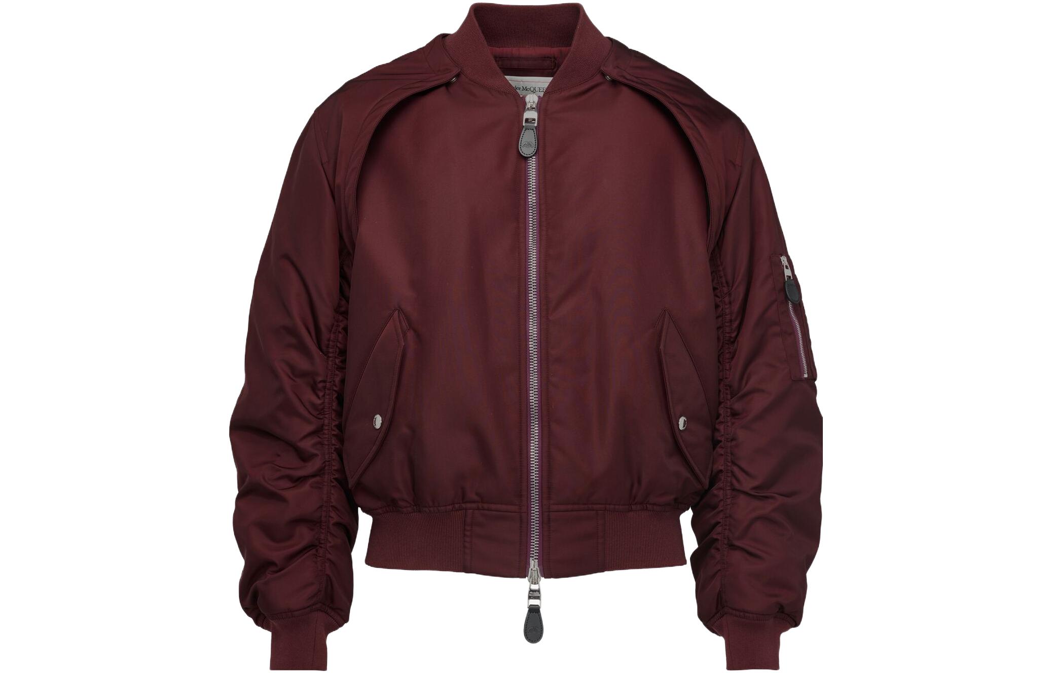 Alexander McQueen FW23 Red Zip-Up Long Sleeve Jacket for Men 771141-QRAAK-5050