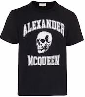 Alexander McQueen FW23 Skull Letter Print Black T-Shirt . 759442QVZ290901 Alexander McQueen FW23 Skull Letter Print Black T-Shirt . 759442QVZ290901