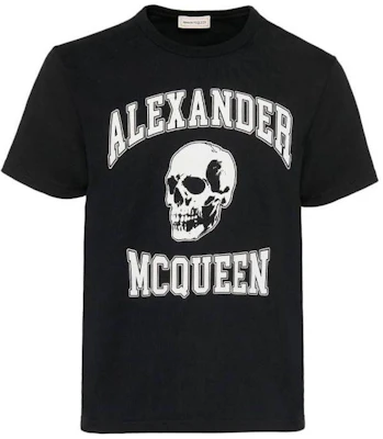 Alexander McQueen FW23 Skull Letter Print Black T-Shirt . 759442QVZ290901 Buy Alexander McQueen FW23 Skull Letter Print Black T-Shirt . 759442QVZ290901