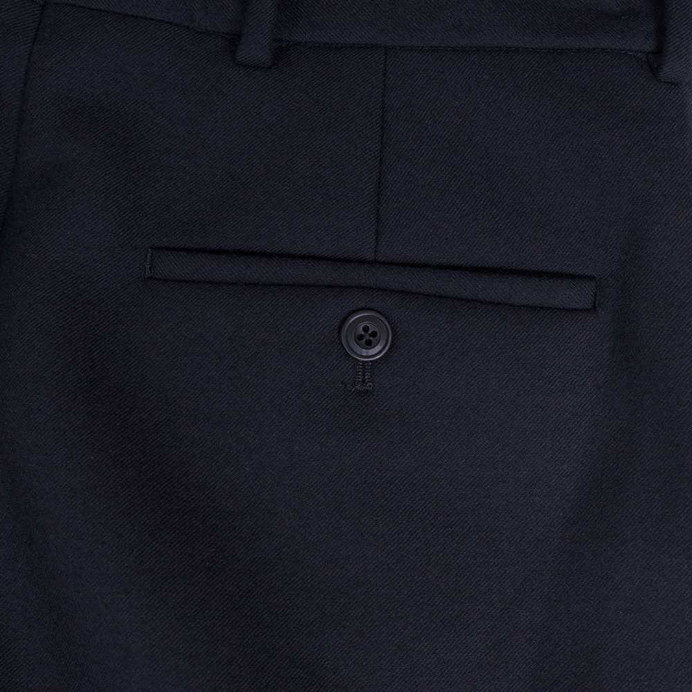 Details for アレキサンダー マックイーン FW23 ソリッド プリーツ ミッドライズ ストレートパンツ ネイビーブルー メンズ 601460-QSR16-1010