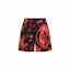 Buy Alexander McQueen FW24 Short de Natación Negro Rojo Floral con Cintura Elástica 794619-4419Q-1074