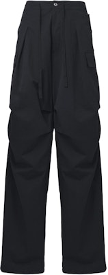 アレキサンダー・マックイーン FW24 ブラック ワイドレッグ カーゴパンツ ジップポケット付き 801284-QSAA9-1000 Buy アレキサンダー・マックイーン FW24 ブラック ワイドレッグ カーゴパンツ ジップポケット付き 801284-QSAA9-1000