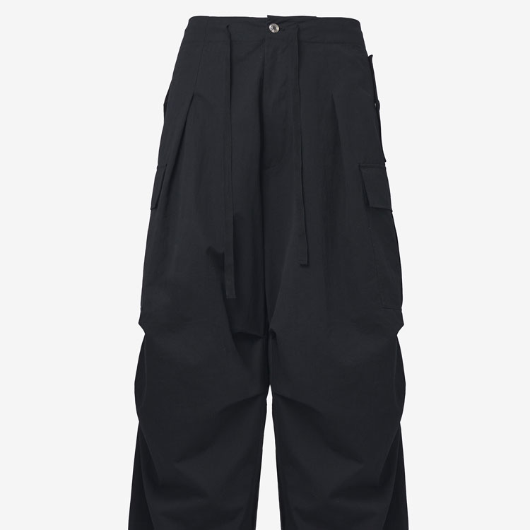 Details for アレキサンダー・マックイーン FW24 ブラック ワイドレッグ カーゴパンツ ジップポケット付き 801284-QSAA9-1000
