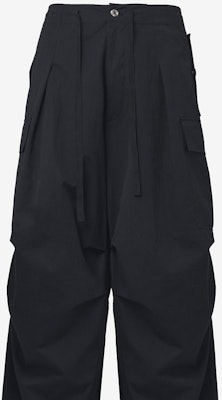 アレキサンダー・マックイーン FW24 ブラック ワイドレッグ カーゴパンツ ジップポケット付き 801284-QSAA9-1000 Details for アレキサンダー・マックイーン FW24 ブラック ワイドレッグ カーゴパンツ ジップポケット付き 801284-QSAA9-1000