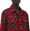 Sizing Alexander McQueen FW24 Distressed Plaid Skull Button Shirt Red Menswear. 805529-QUABW-6120